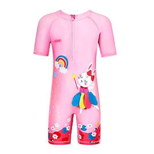 3D Pink Rabbit Fairy Print Swimwear for Kids & Toddlers with UPF 50+ - Little Surprise Box3D Pink Rabbit Fairy Print Swimwear for Kids & Toddlers with UPF 50+
