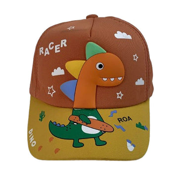 3d Super Dino orange Yellow Casual Cap for Kids - Little Surprise Box3d Super Dino orange Yellow Casual Cap for Kids