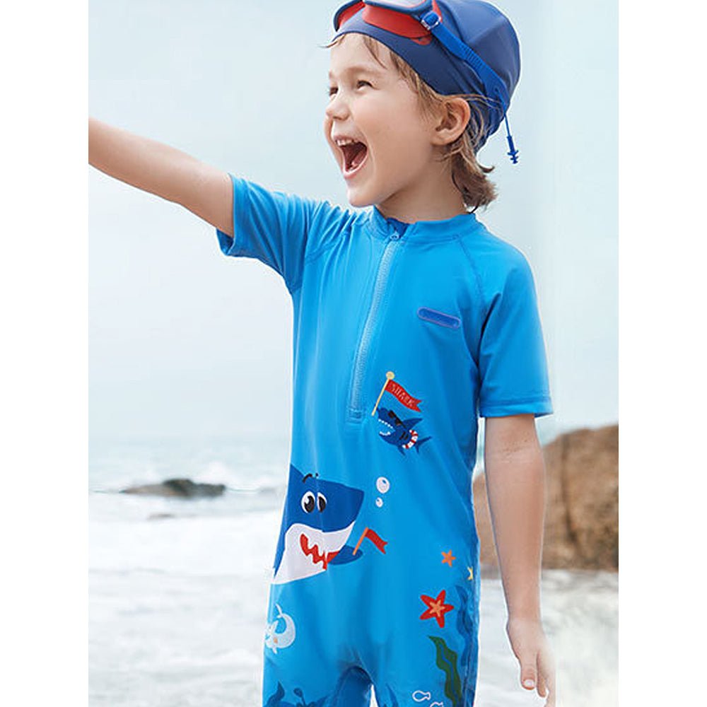 3d Tail Blue Shark Swimwear for Toddlers & Kids with UPF 50+ - Little ...