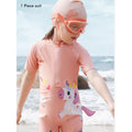 3d Tail Peach Unicorn Swimwear for Toddlers & Kids with UPF 50+ - Little Surprise Box3d Tail Peach Unicorn Swimwear for Toddlers & Kids with UPF 50+