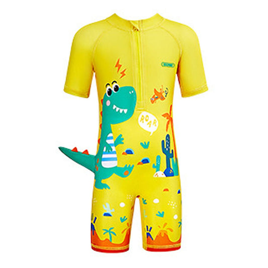 3d Tail Yellow Volcano Dino Print Swimwear for Kids & Toddlers with UPF 50+ - Little Surprise Box3d Tail Yellow Volcano Dino Print Swimwear for Kids & Toddlers with UPF 50+