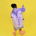 3d Unicorn Lilac Sleeves & Hood Knee Length Raincoat for Kids - Little Surprise Box3d Unicorn Lilac Sleeves & Hood Knee Length Raincoat for Kids