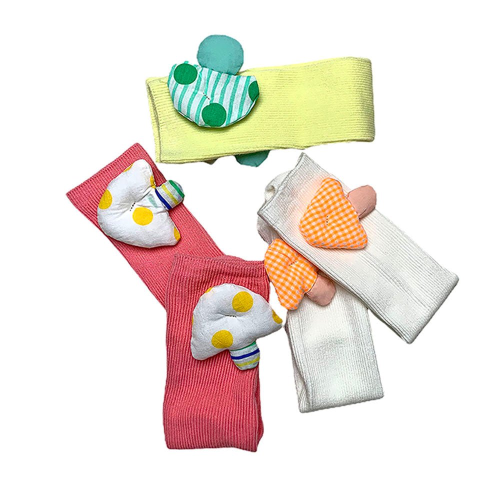 3pcs set of Pink, Cream & Yellow 3d enchanted Mushrooms Socks for Kids (3 Pairs sets) - Little Surprise Box3pcs set of Pink, Cream & Yellow 3d enchanted Mushrooms Socks for Kids (3 Pairs sets)