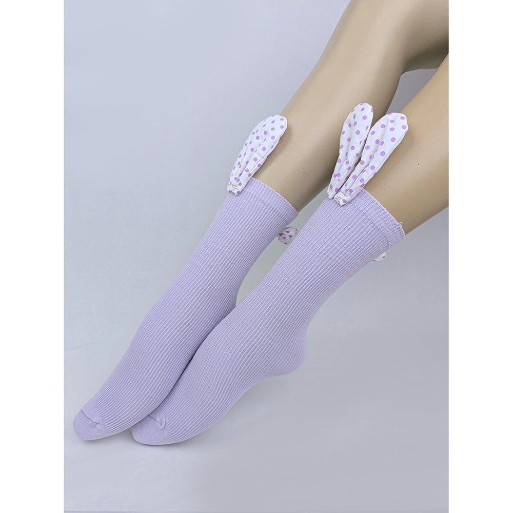 3pcs set of Purple, Mint & Pink, 3d Bunny Ears & Tail Socks for Kids (3 Pairs sets) - Little Surprise Box3pcs set of Purple, Mint & Pink, 3d Bunny Ears & Tail Socks for Kids (3 Pairs sets)