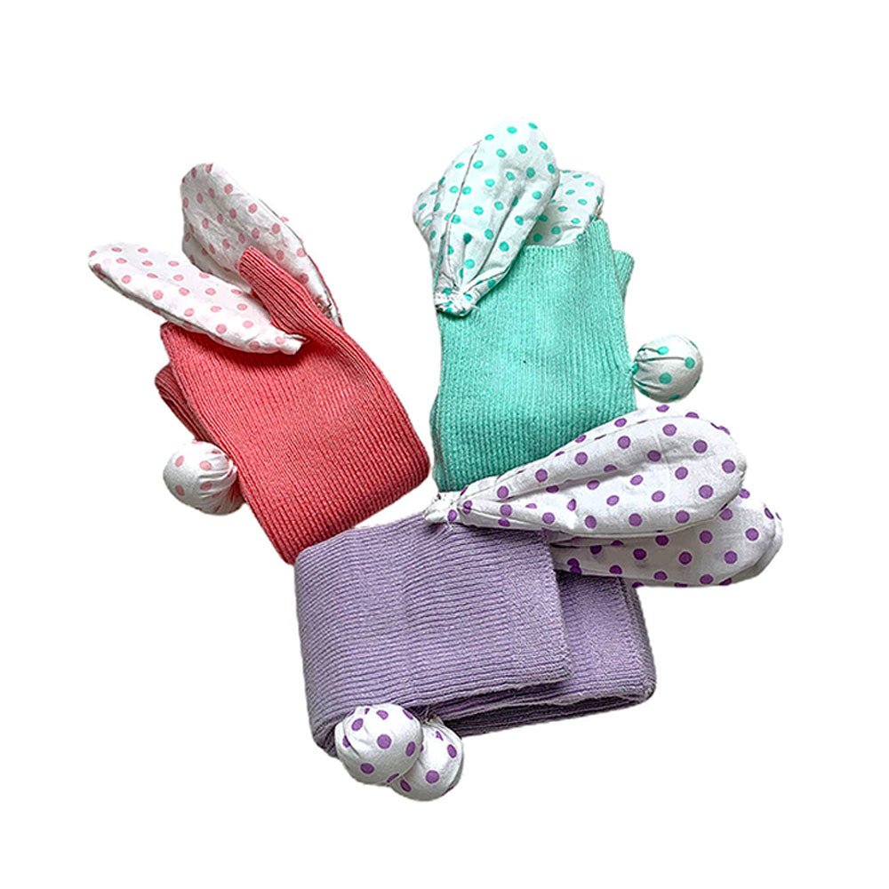 3pcs set of Purple, Mint & Pink, 3d Bunny Ears & Tail Socks for Kids (3 Pairs sets) - Little Surprise Box3pcs set of Purple, Mint & Pink, 3d Bunny Ears & Tail Socks for Kids (3 Pairs sets)