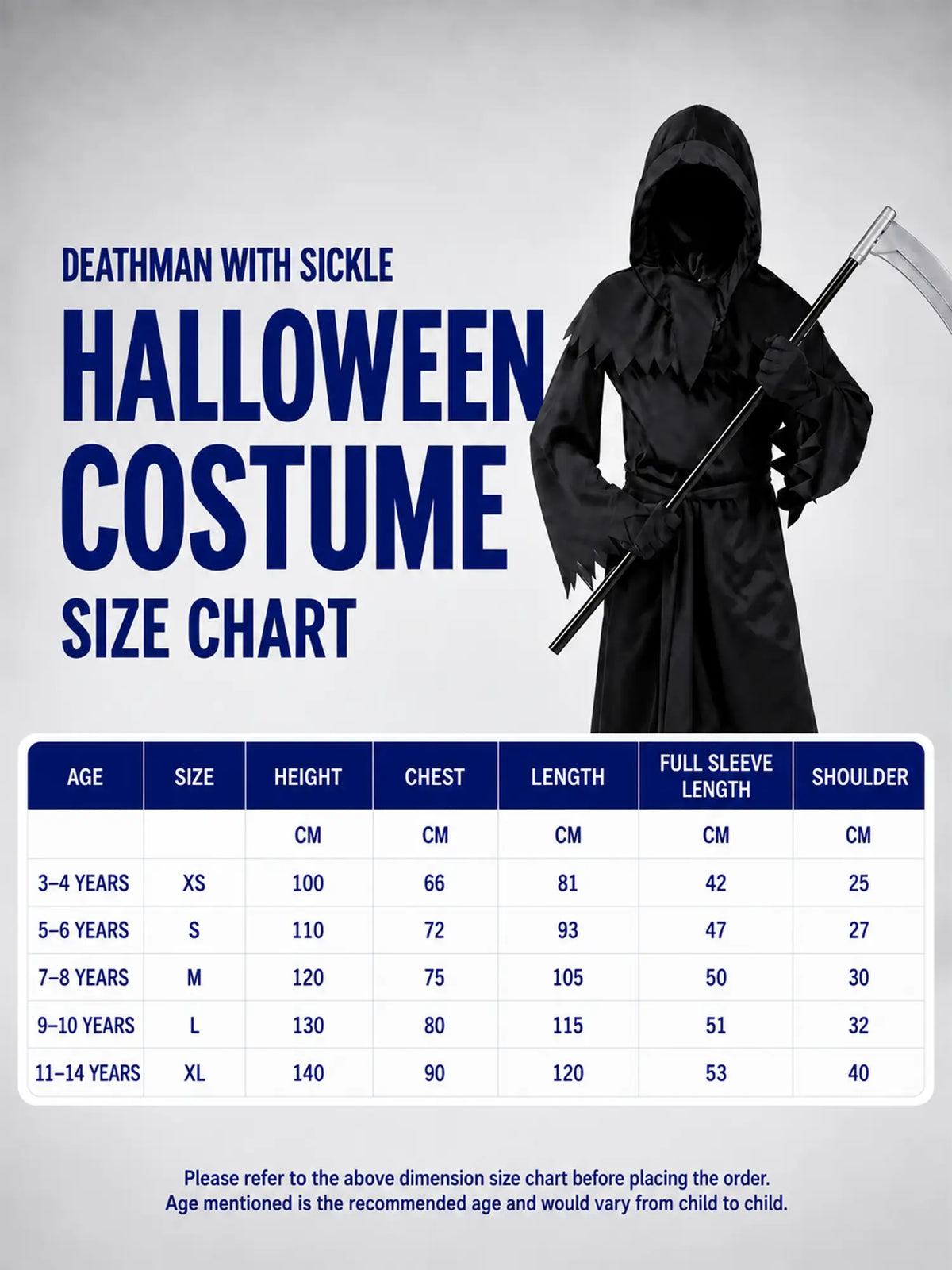 Deathman, Kids Unisex Halloween Costume