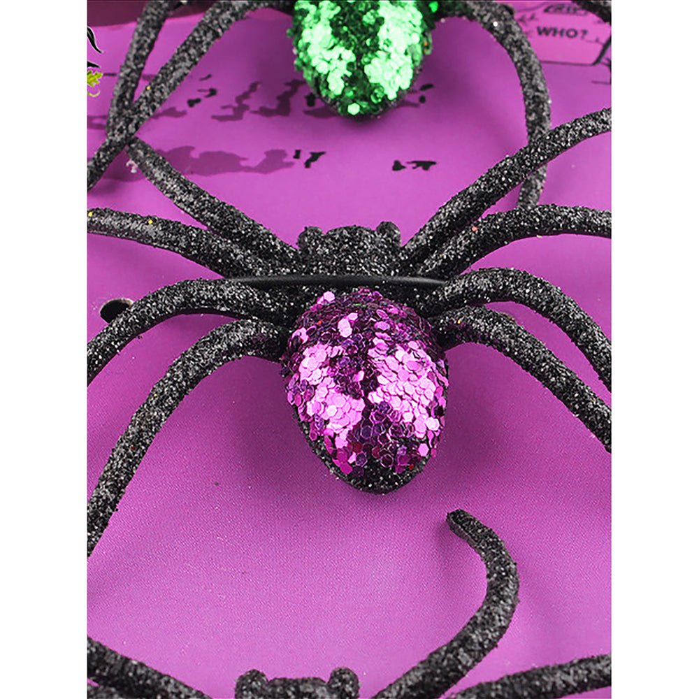 6pcs Pack of Glitter Spider Spooky Halloween theme Table/wall Décor & Craft accessory - Little Surprise Box6pcs Pack of Glitter Spider Spooky Halloween theme Table/wall Décor & Craft accessory