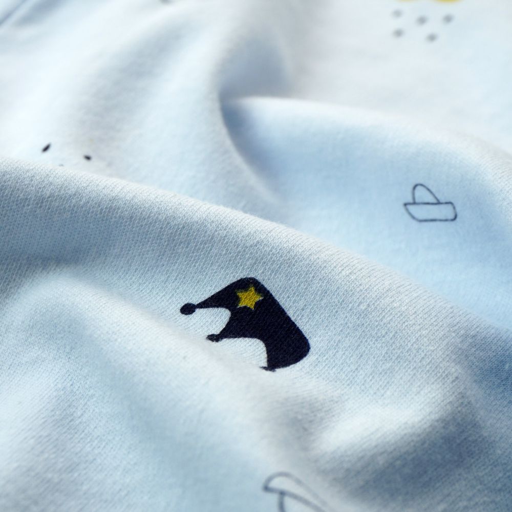 Blue Happy Baby Full sleeves tops & pants set Unisex Kids Wear