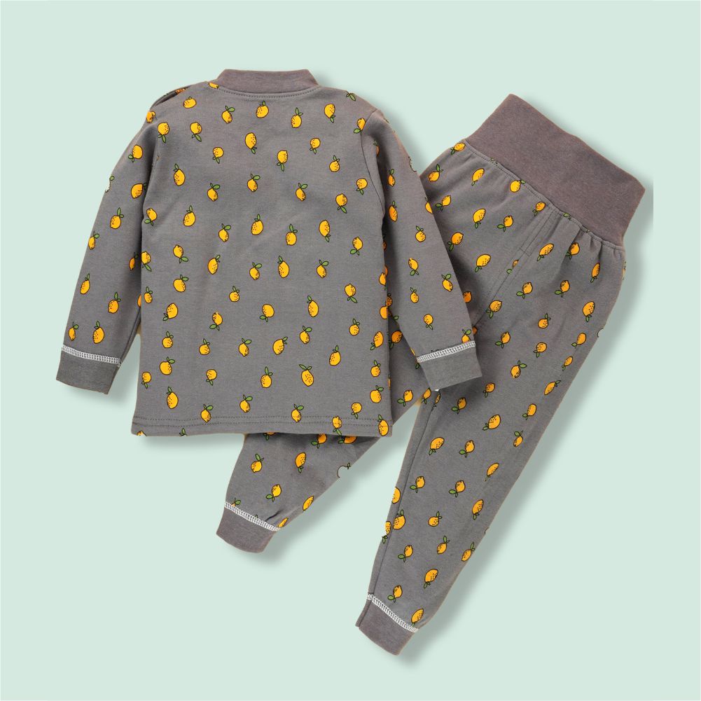 Brown Lemon Full sleeves tops & pants set Unisex Kids Wear