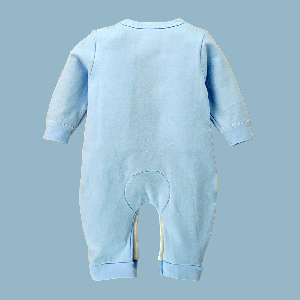 Blue & White Bunny Face Print Romper Unisex Kids Wear