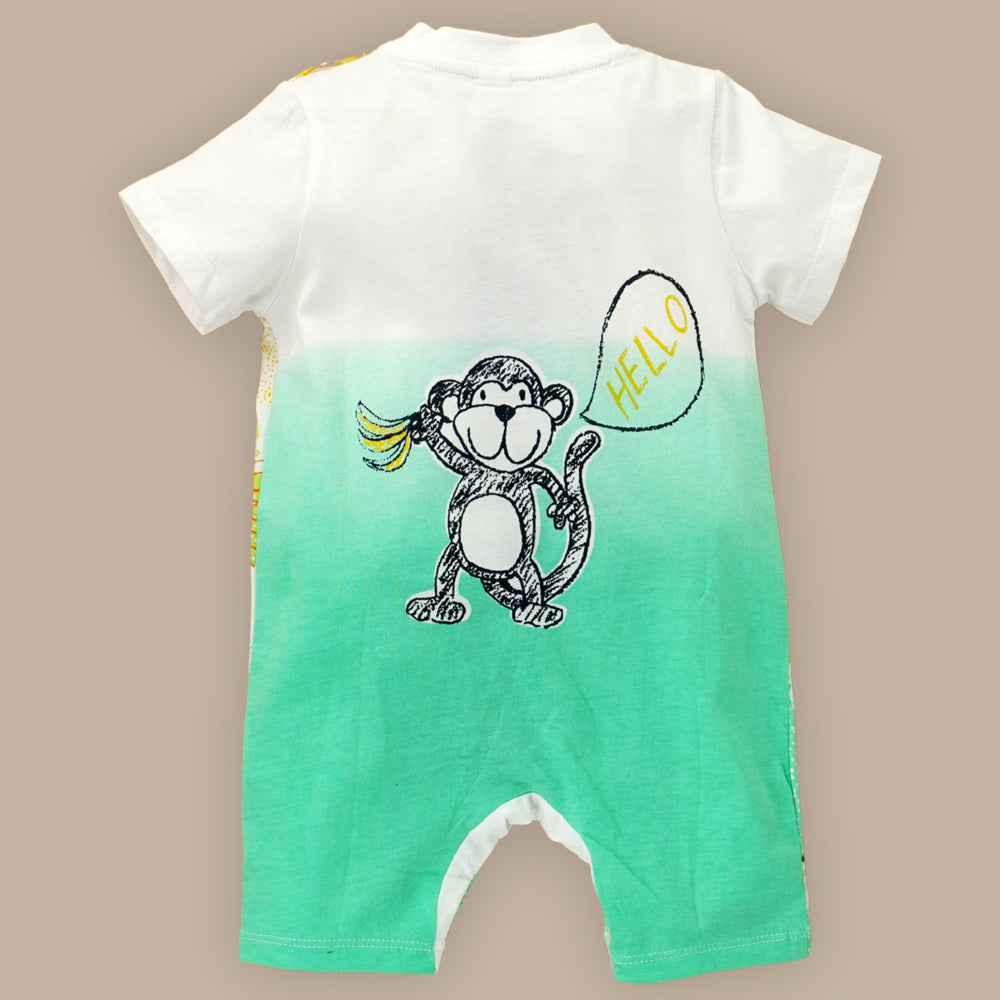 Jungle Party Print Romper, 1-2 years Unisex Kids Wear
