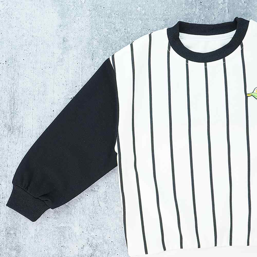 Black & Orange Colorblock Full Sleeves T-shirt for Kids