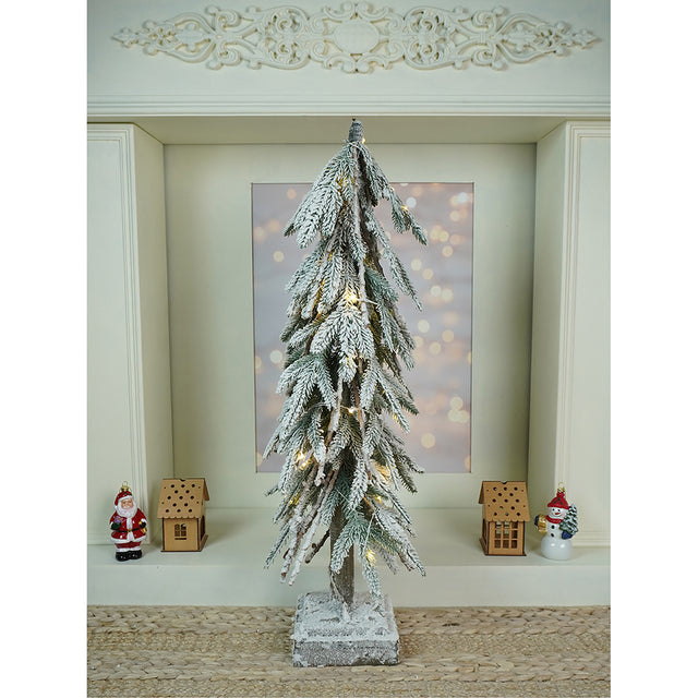 Christmas tree with ornaments and warm glow