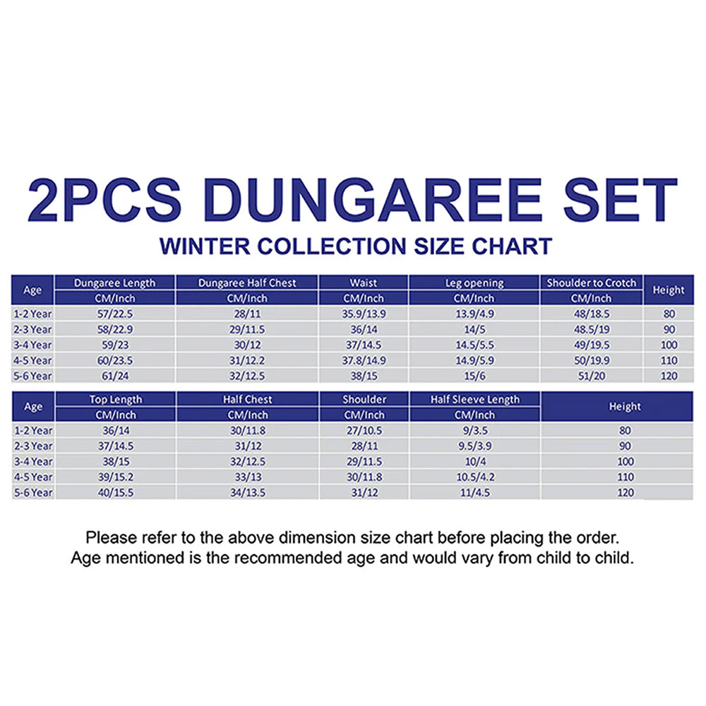 Yellow Duck Dungaree with White Frill T-shirt, 2 Pcs Clothing Set For Toddlers And Kids