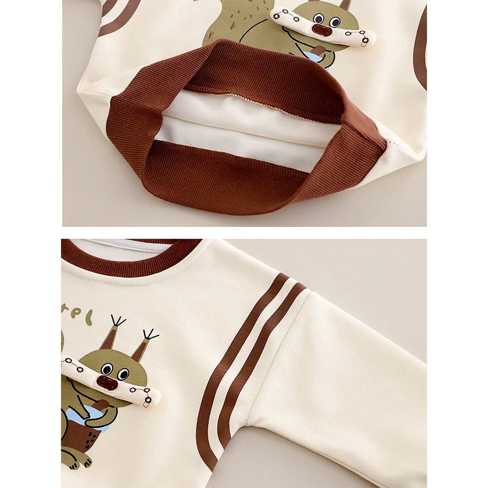 Brown Squirrel Tracksuit Set for Kids