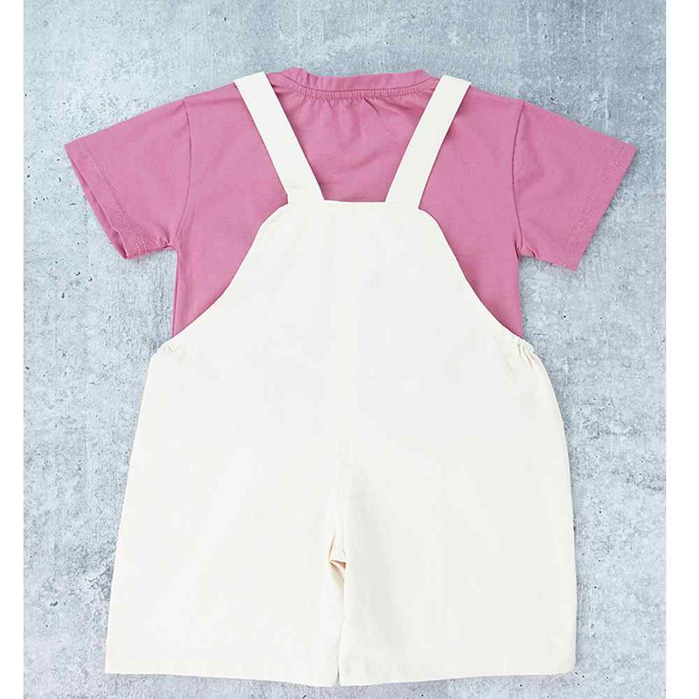 Cream One eye Monster, 2 pcs Dungary style set for Toddlers and Kids