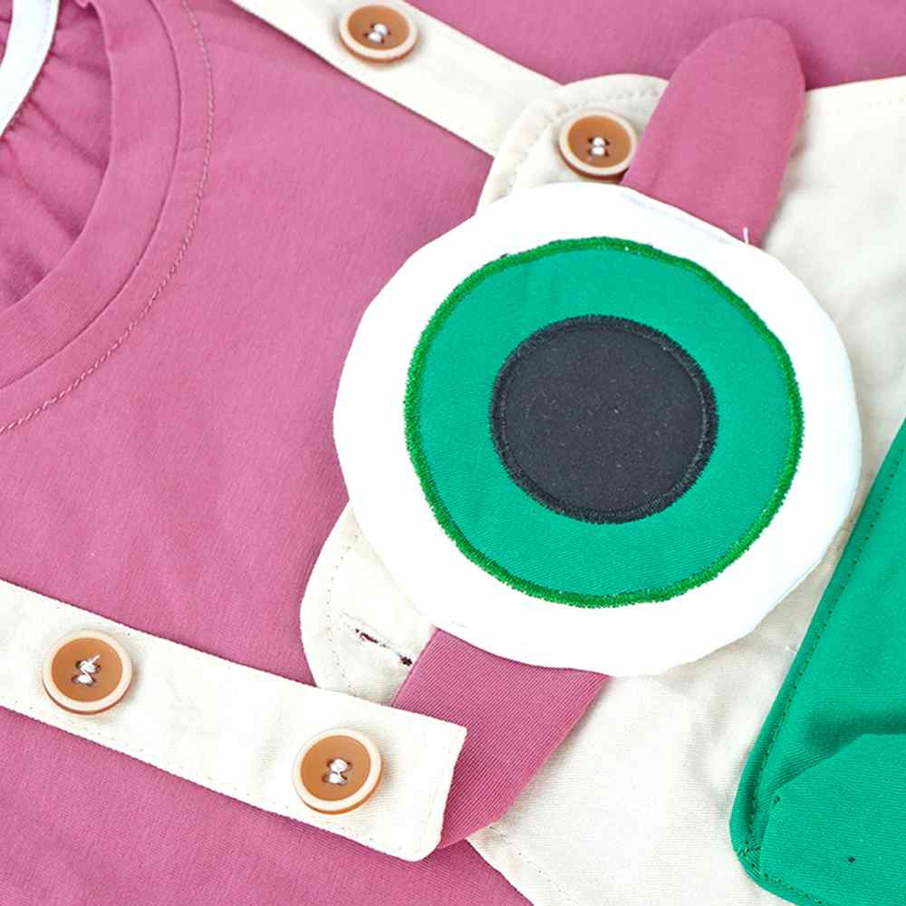 Cream One eye Monster, 2 pcs Dungary style set for Toddlers and Kids