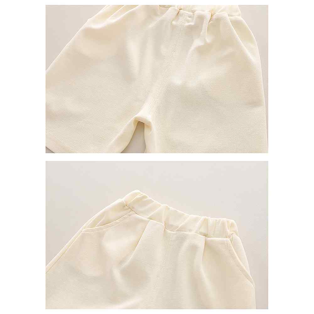 Cream Doggy Paw 2pcs Shorts set for Toddlers and Kids.