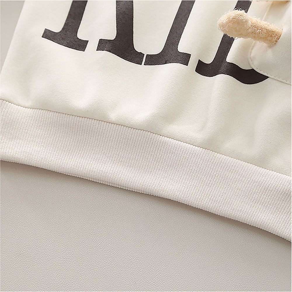 Cream & Brown Kids Teddy Soft Toy 2 Pcs Track Suit Set For Toddlers And Kids