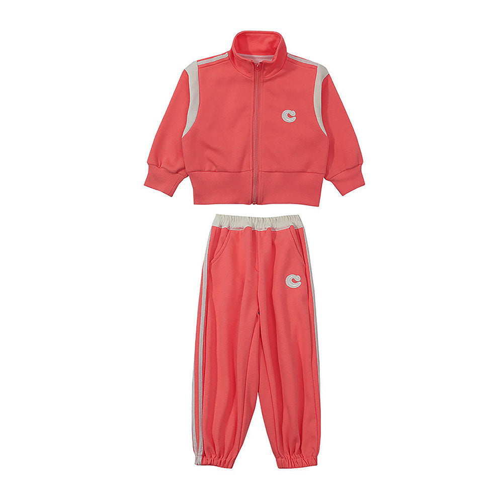 Casual Dark Peach 2Pcs Track Suit Set For Kids & Tweens