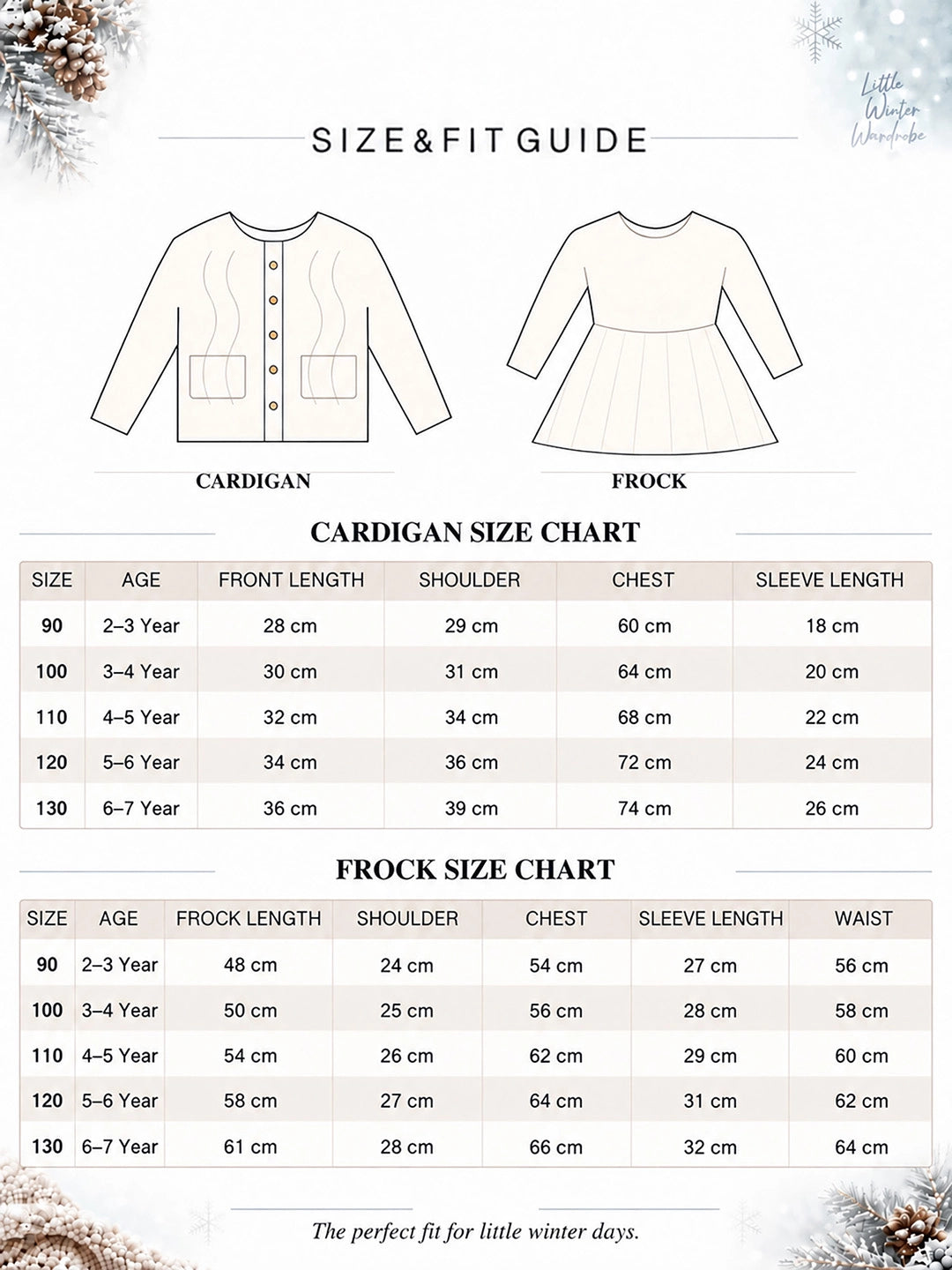 Red Strawberry Cardigan & White-Ivory Ruffle Frock, Winterwear 2 Pcs Set for Girls
