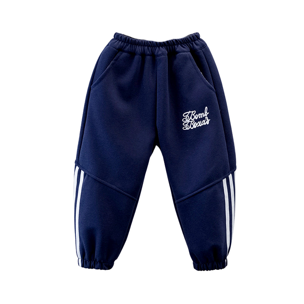 Sporty Navy Tracksuit Set with Matching Sling Bag for Kids