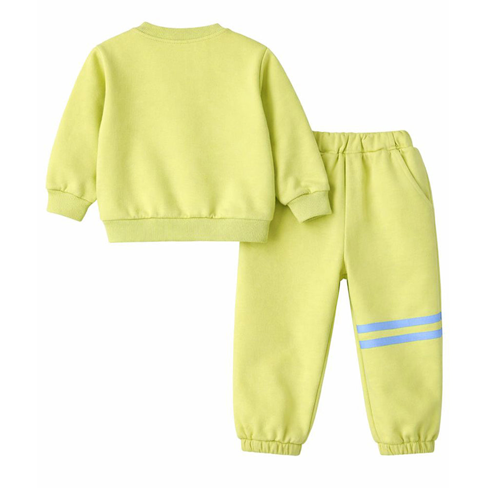 "Let's Play" Green 2pcs, fleece winter Tracksuit Set for Kids