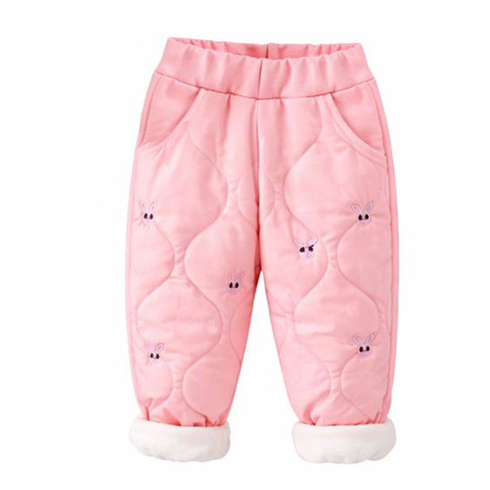 Pink Quilted High Neck Sherpa Winter 2pcs set for kids