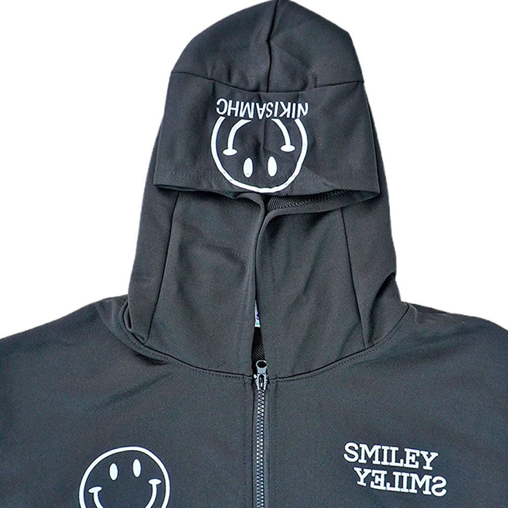 Casual Smiley Black & White Stripes 2Pcs Track Suit Set For Kids & Tweens