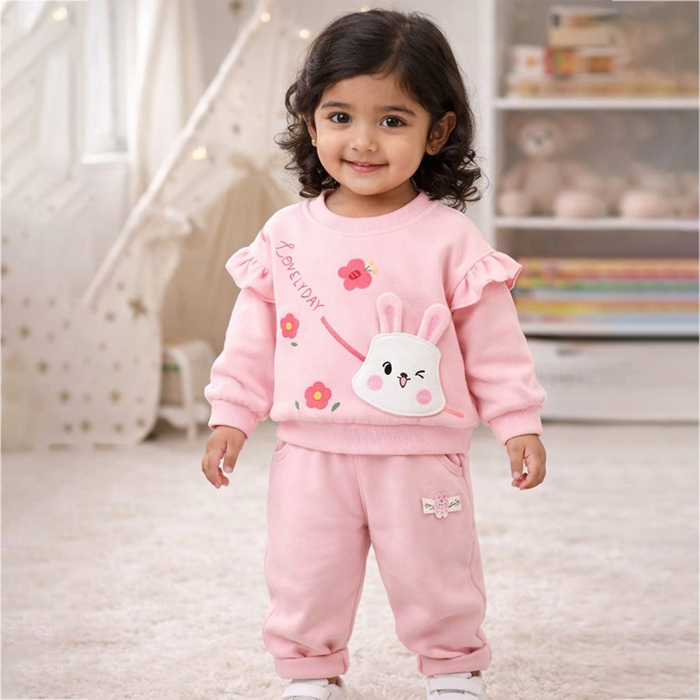 Pink Wink Bunny Tracksuit Set for Kids