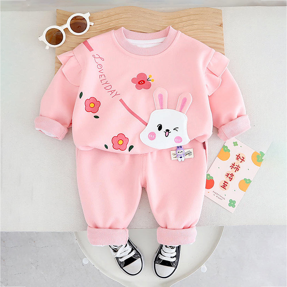 Pink Wink Bunny Tracksuit Set for Kids