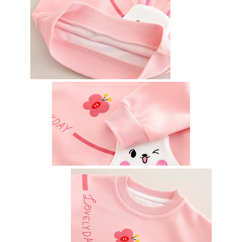 Pink Wink Bunny Tracksuit Set for Kids