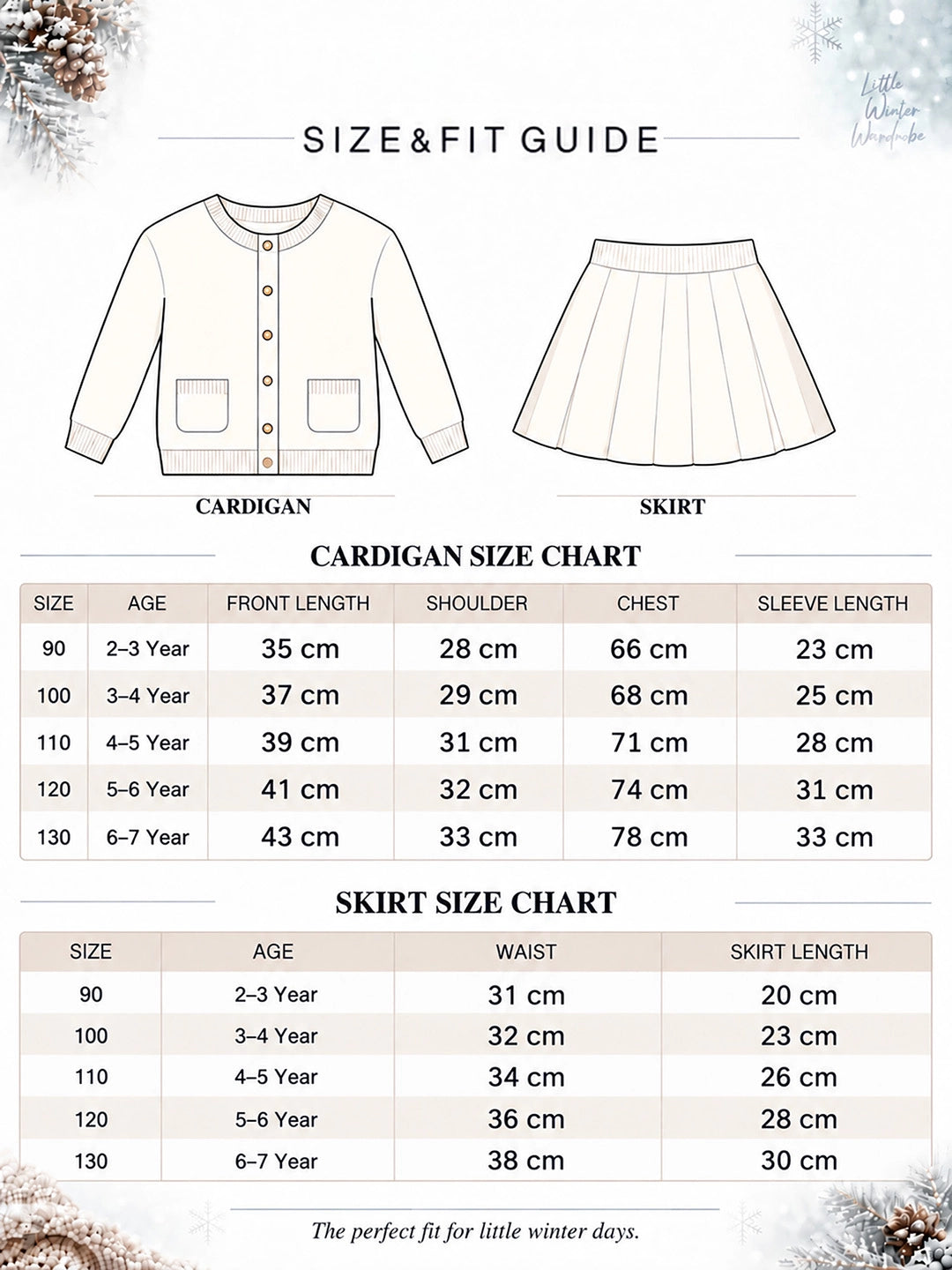 Peach Bunny Sweater & Pleated Skirt, Winterwear 2 Pcs Set for Girls