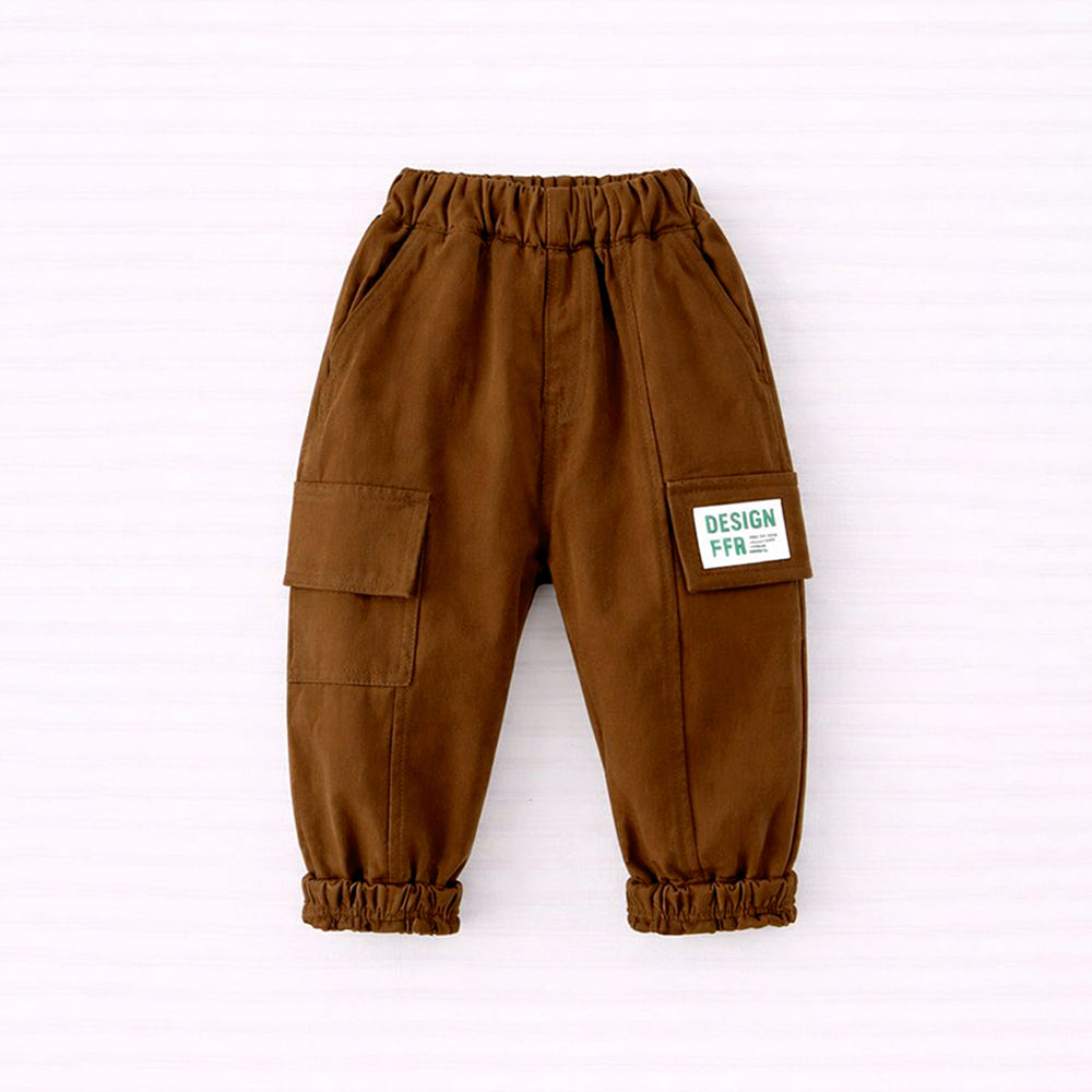 3 Pcs Set,Beige Teddy Knitted Vest,Checkered Shirt,& Pants for Kids