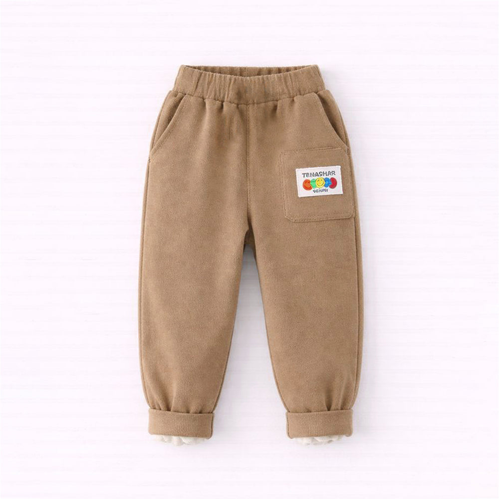 3 Pcs Set, Brown Bear Quilted Jacket, T-shirt & Pants set for Kids, Winterwear