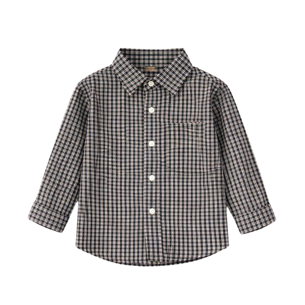 3 Pcs Set,Grey Horse Sweater Vest,Checkered Shirt & Denims set for Kids