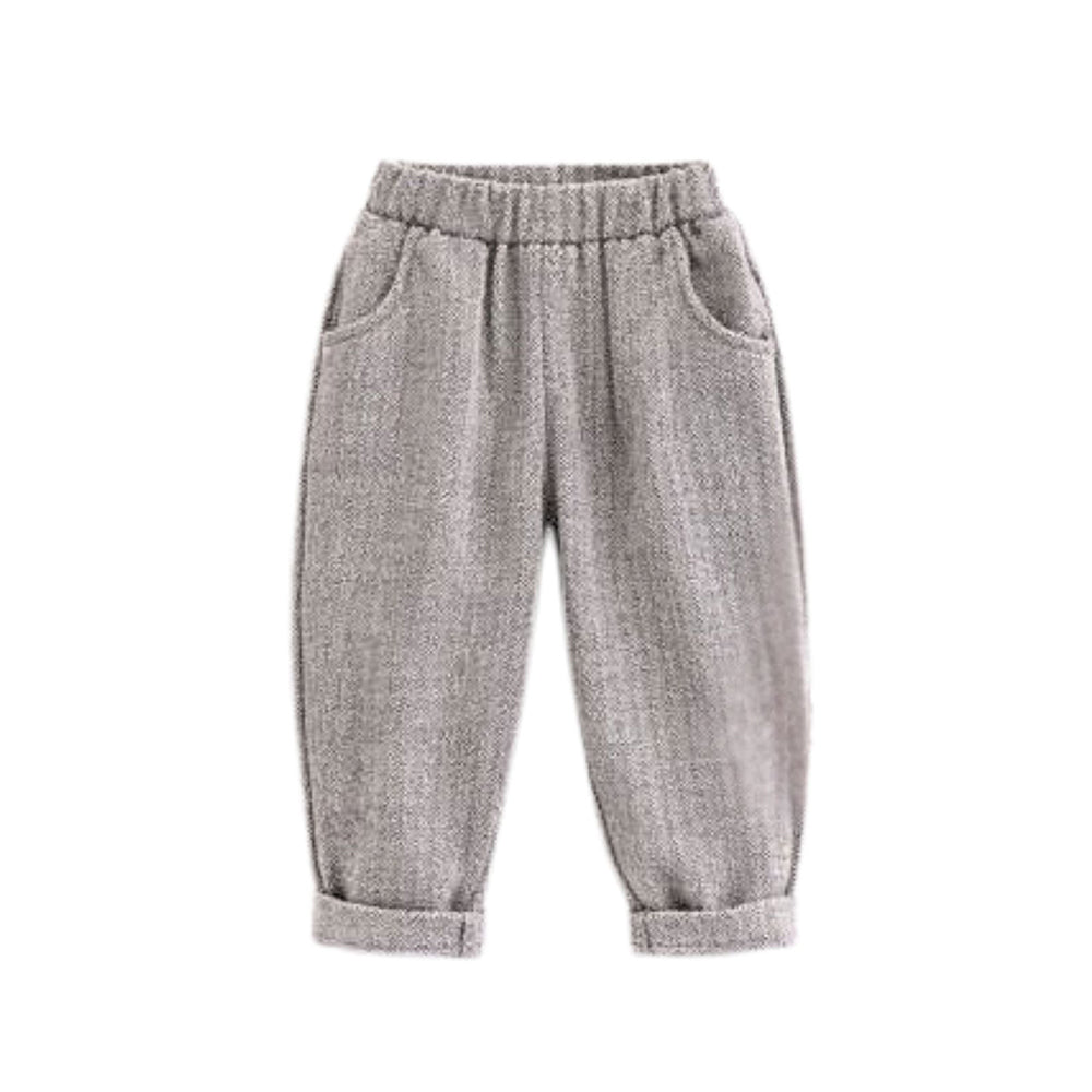 3 Pcs Set,Grey Zig Zag Textured Vest,Shirt & Pants for Kids