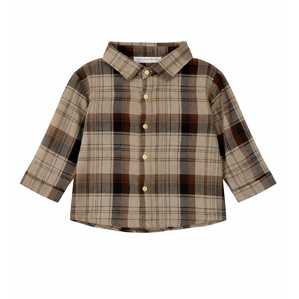 3 Pcs Set,Ivory Knit Vest,Checkered Shirt & Pants set for Kids