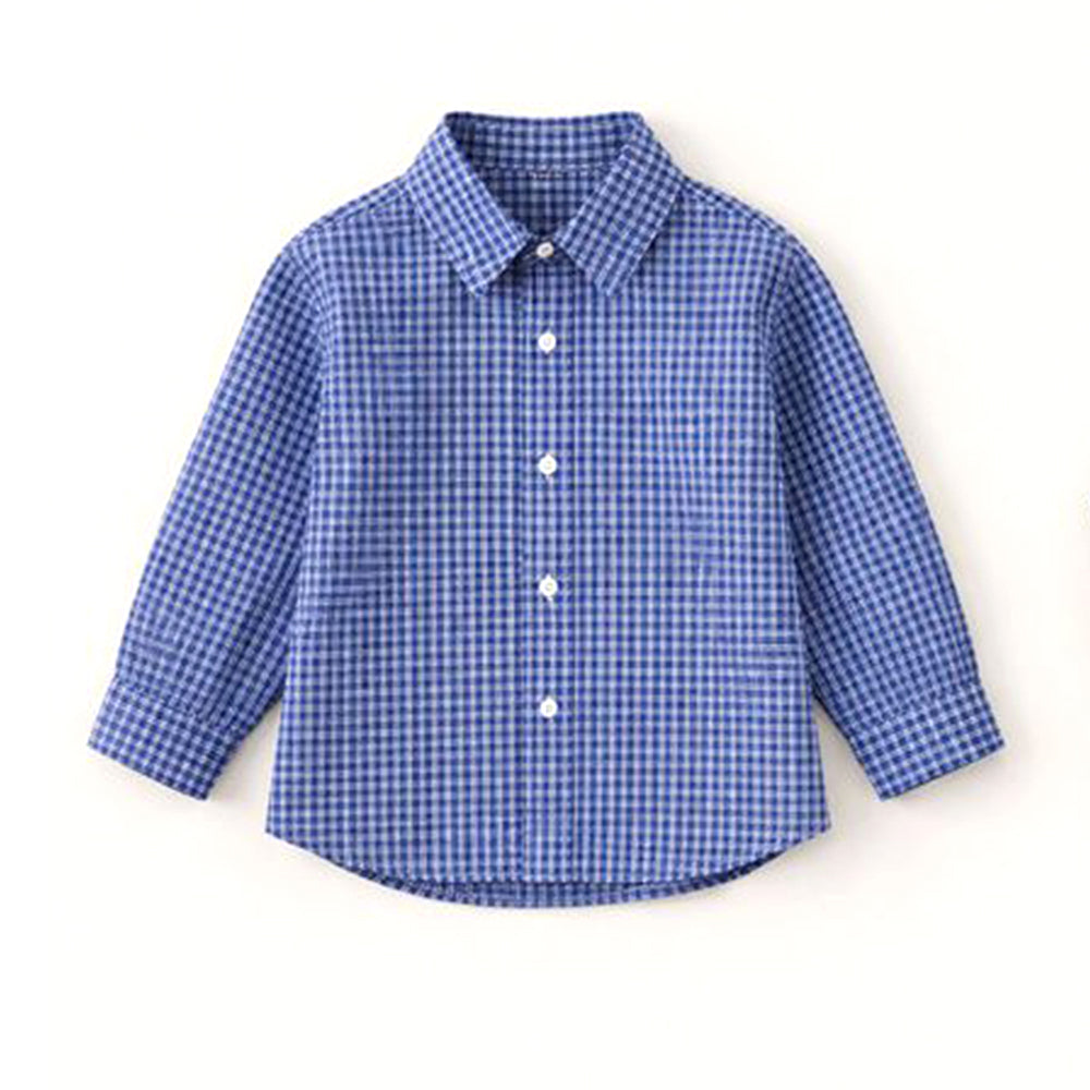 3 Pcs Set,Navy Horse Blue Sweater Vest,Checkered Shirt & Denims set for Kids