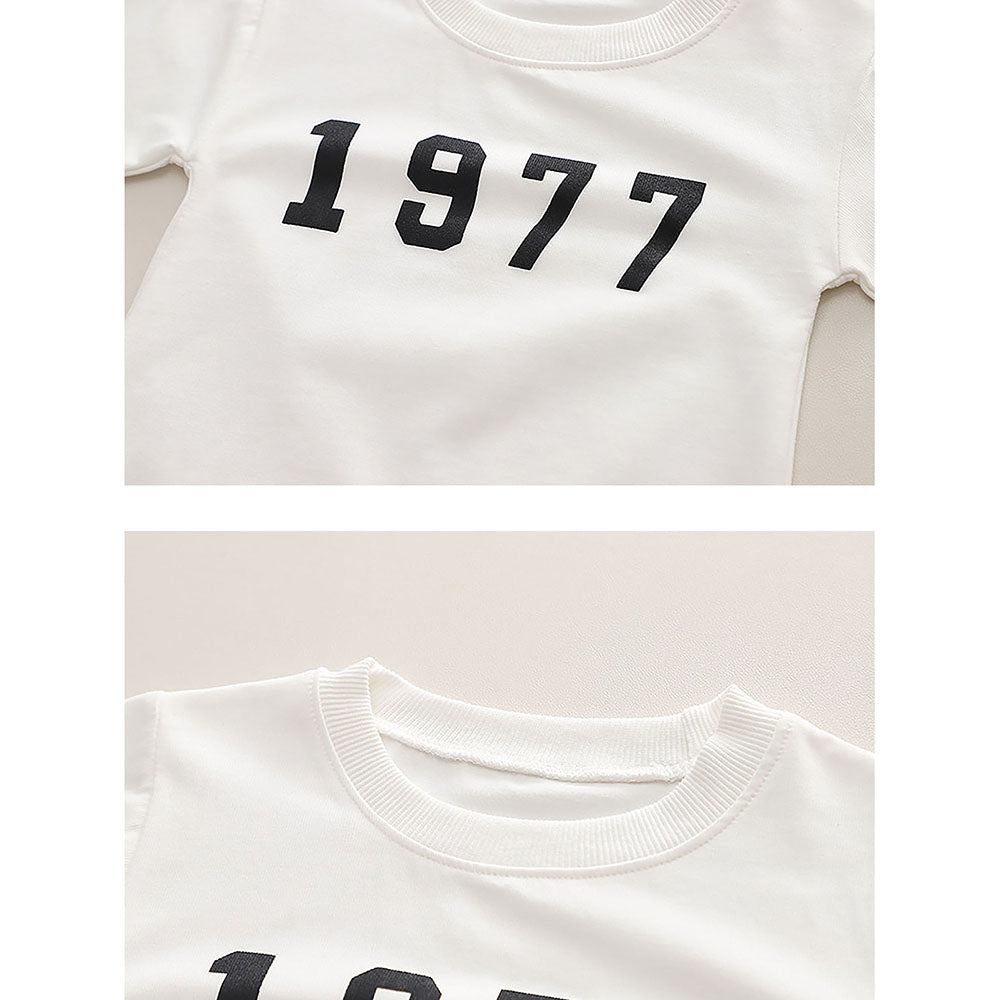 Brown & Cream 1977 Designed 3 Pcs Varsity Jacket Styled Track Suit Set For Toddlers And Kids