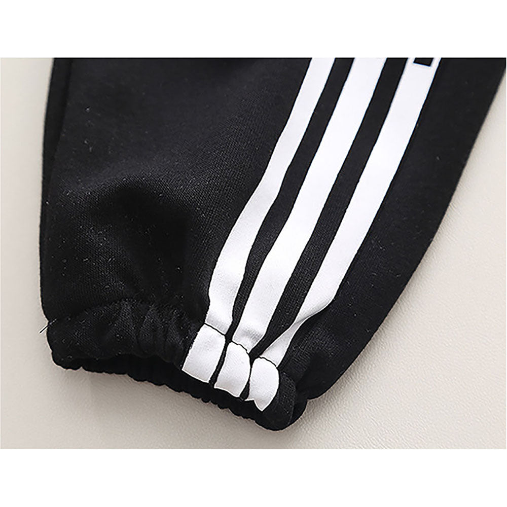 Black Letter B Monogram 3 Pcs Track Suit Set For Toddlers And Kids