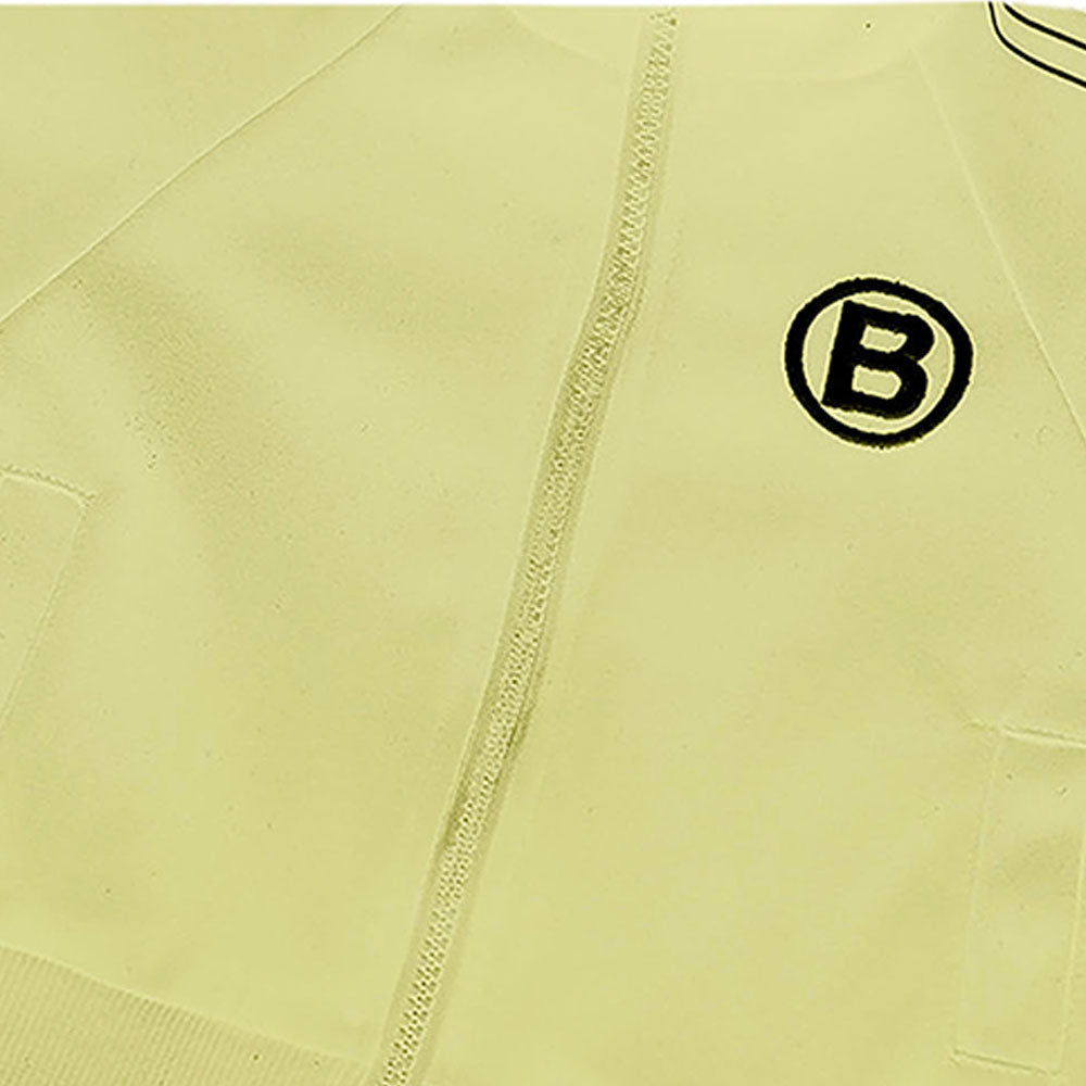 Light Green Letter B Monogram 3 Pcs Track Suit Set For Toddlers And Kids