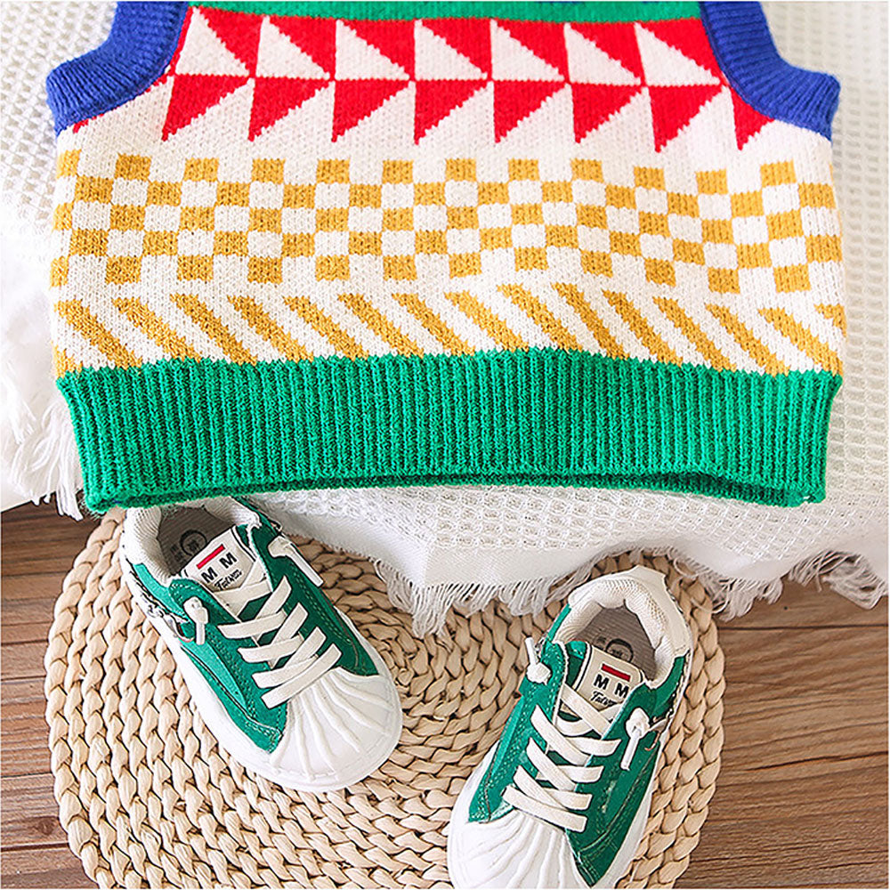3 Pcs Set Multicolour Sweater Shirt And Denims Set For Toddler And Kids Winter And All Season Wear