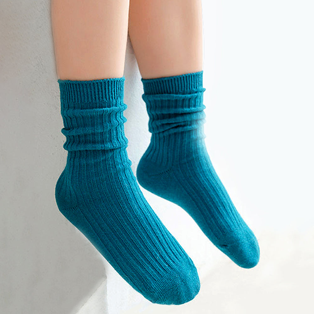 3pcs Olive, Mint & Teal dark Socks set for kids, 2yrs - 5yrs