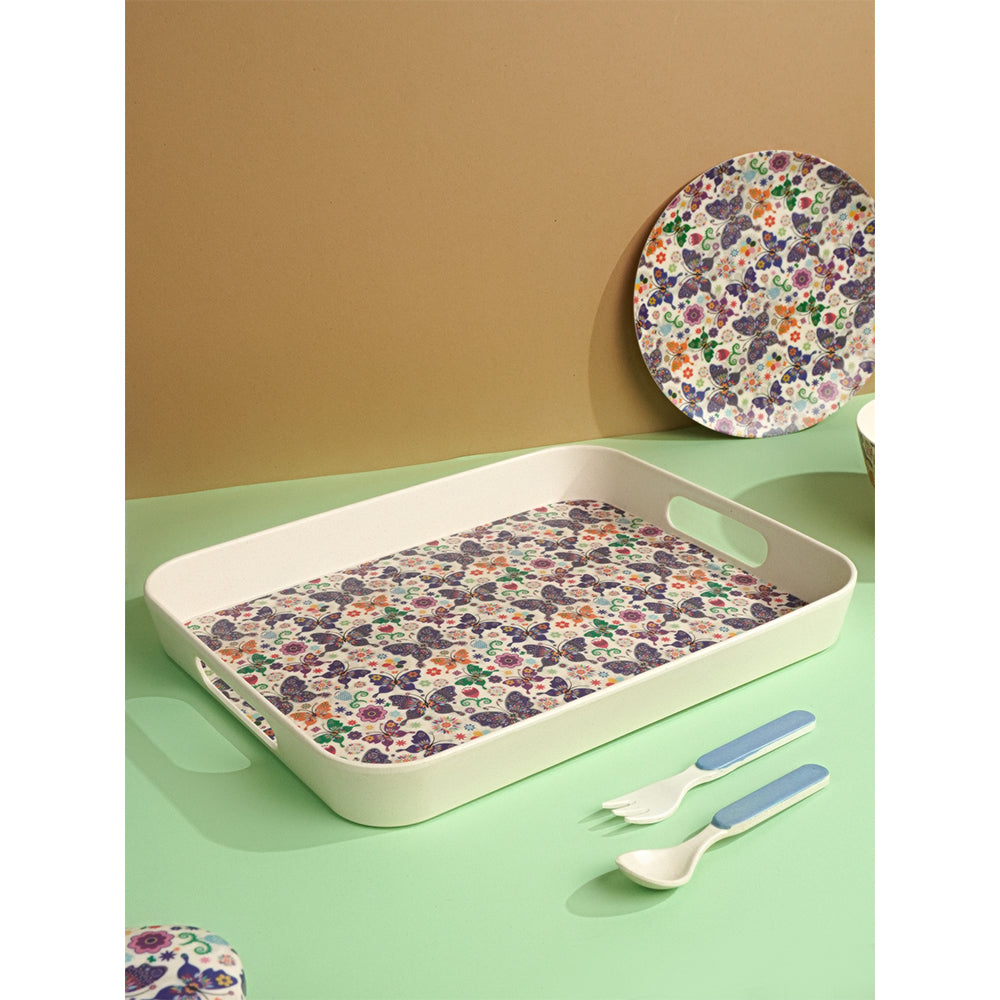 Butterfly Theme 7 pcs Eco friendly Bamboo Fibre Meal set