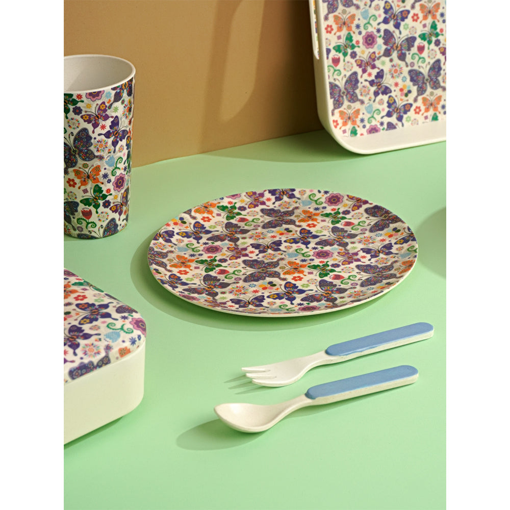 Butterfly Theme 7 pcs Eco friendly Bamboo Fibre Meal set