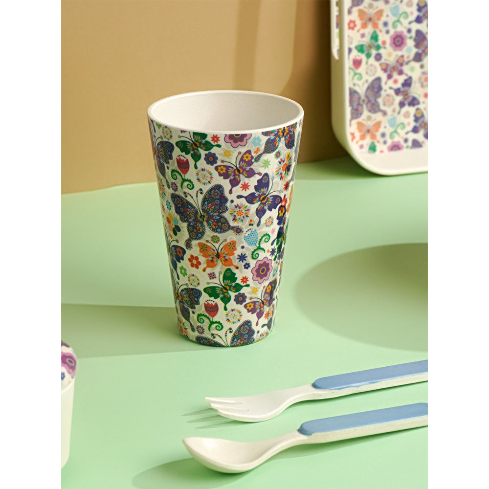 Butterfly Theme 7 pcs Eco friendly Bamboo Fibre Meal set