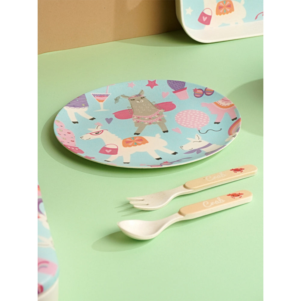 Magical Unicorn Theme 7 pcs Eco friendly Bamboo Fibre Meal set