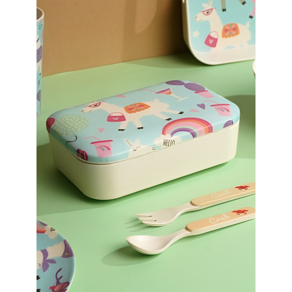 Magical Unicorn Theme 7 pcs Eco friendly Bamboo Fibre Meal set