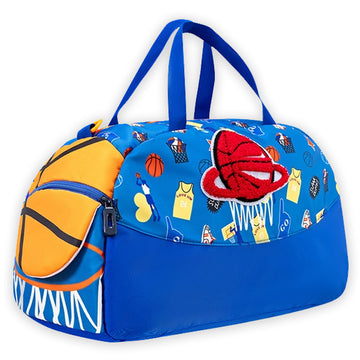 Sports Basketball Theme Kids Duffle Bag for Classes and Travel, 5 years +